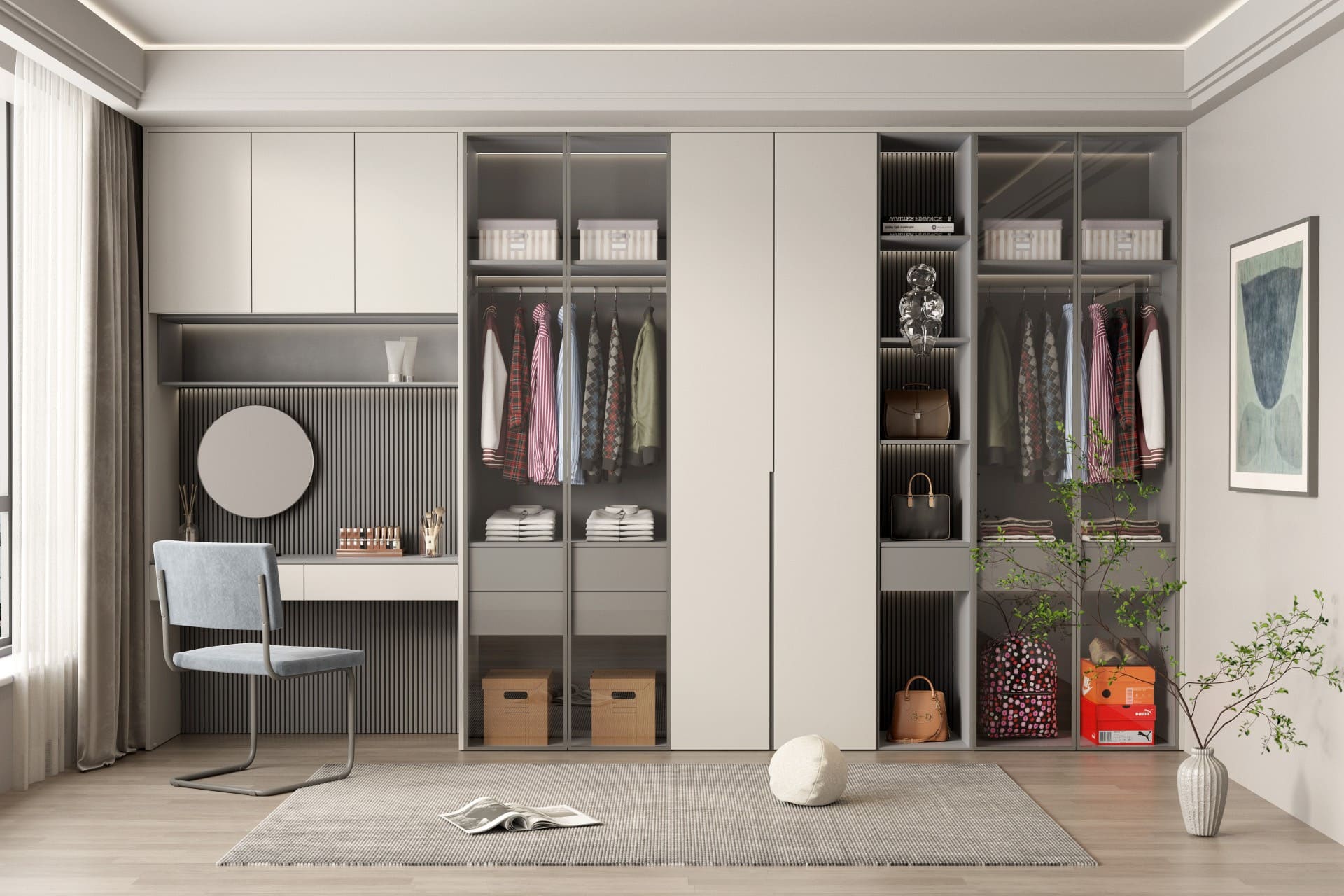 Solid wood hinged wardrobe door Malaysia