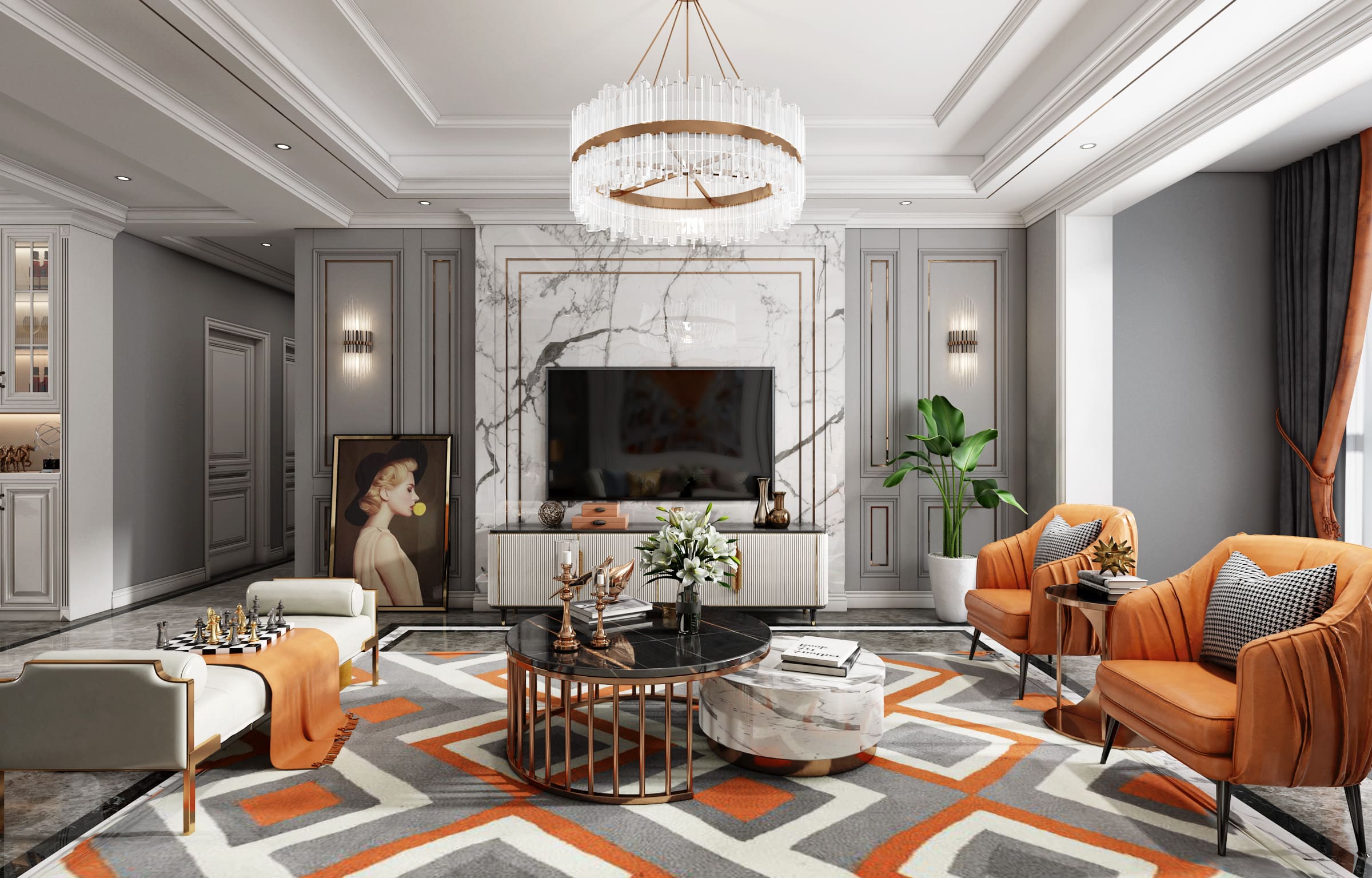 European style cabinet