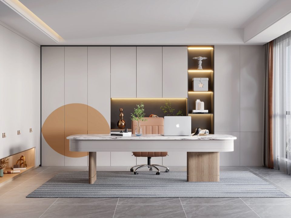 custom modern study room