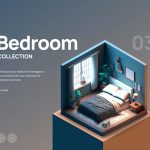 Subject: Interior design software for bed creation Colors: Primary colors Style: 3D Material: None available